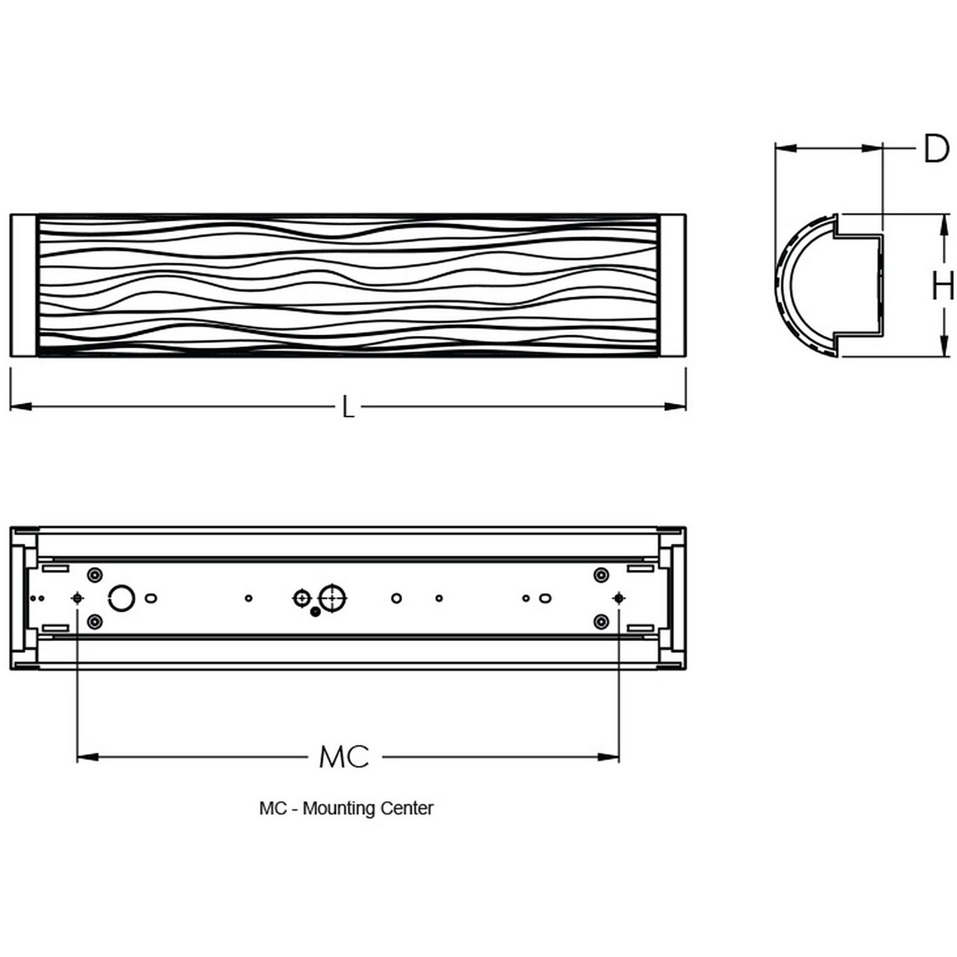 Fusion 1 Light 50 inch Satin Nickel Bath Vanity Wall Light