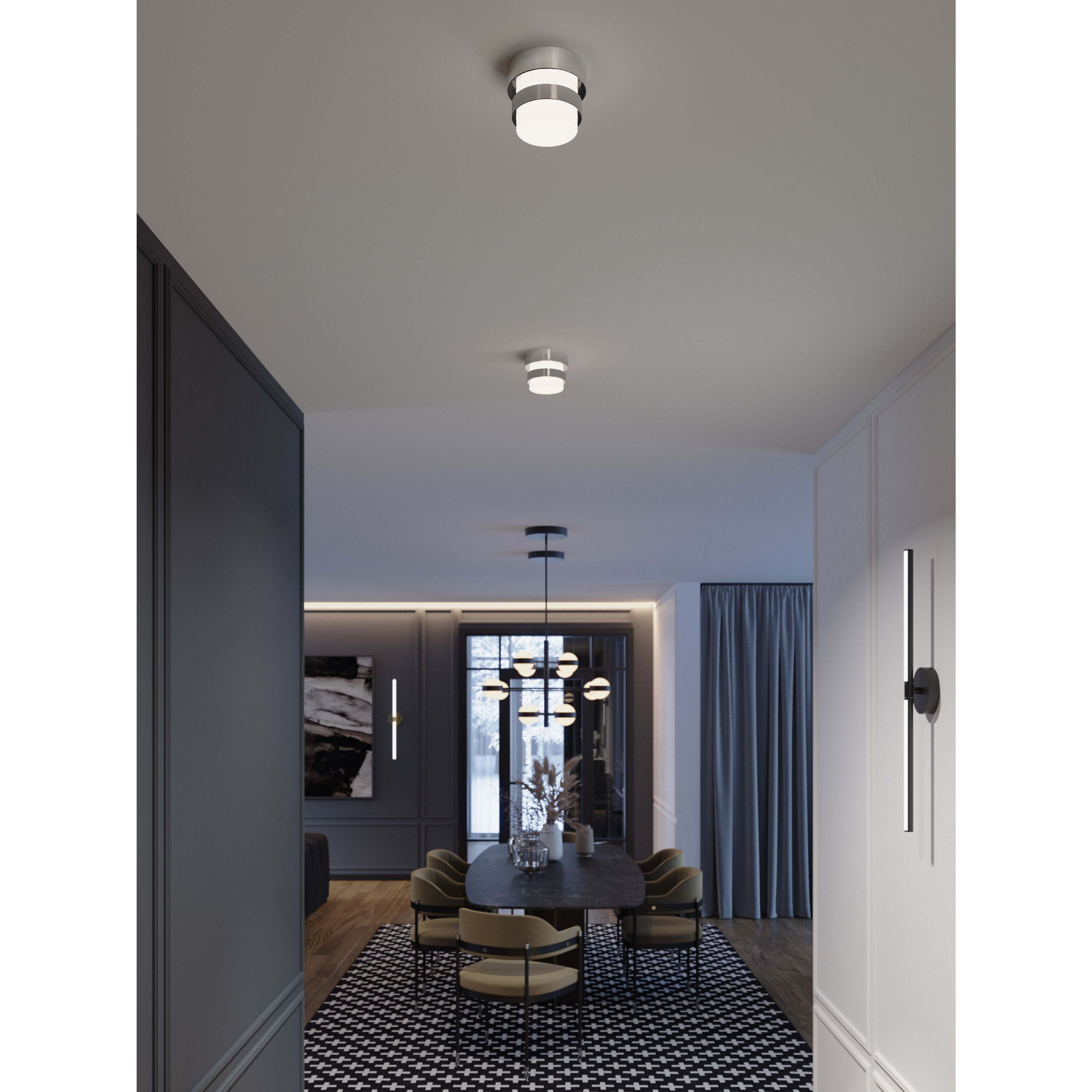 Miami LED 5.13 inch Polished Chrome Flush Mount Ceiling Light