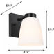 Colleen 1 Light 5 inch Black Wall Sconce Wall Light