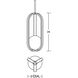 Milan LED 7.38 inch Black Pendant Ceiling Light