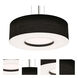 Montclair 3 Light 24 inch Satin Nickel Pendant Ceiling Light in Incandescent, Black
