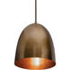 Brooklyn 1 Light 9.5 inch Antique Brass Pendant Ceiling Light