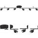 Core 6 Light 120 Black Fixed Rail Ceiling Light