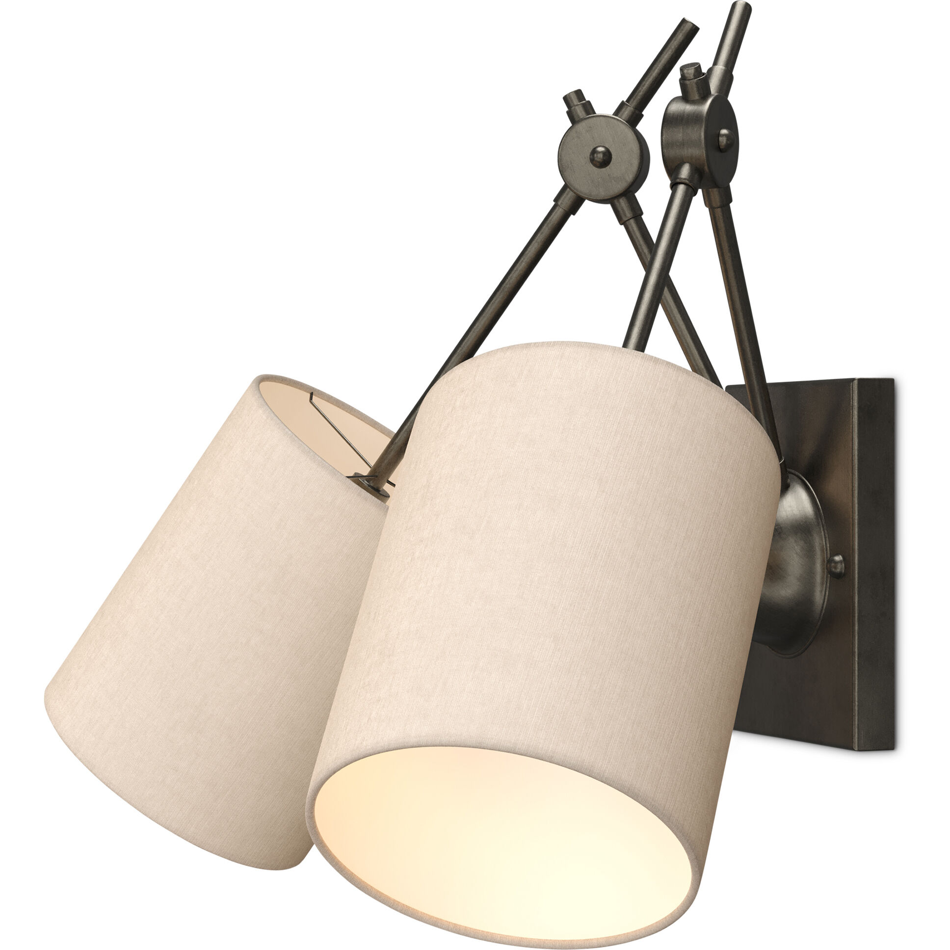 Compass 12 inch 60 watt Black Iron Swing Arm Wall Light