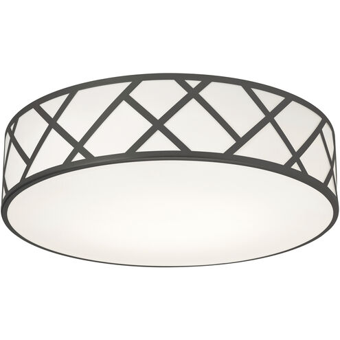 Haven 3 Light 17 inch Black Flush Mount Ceiling Light