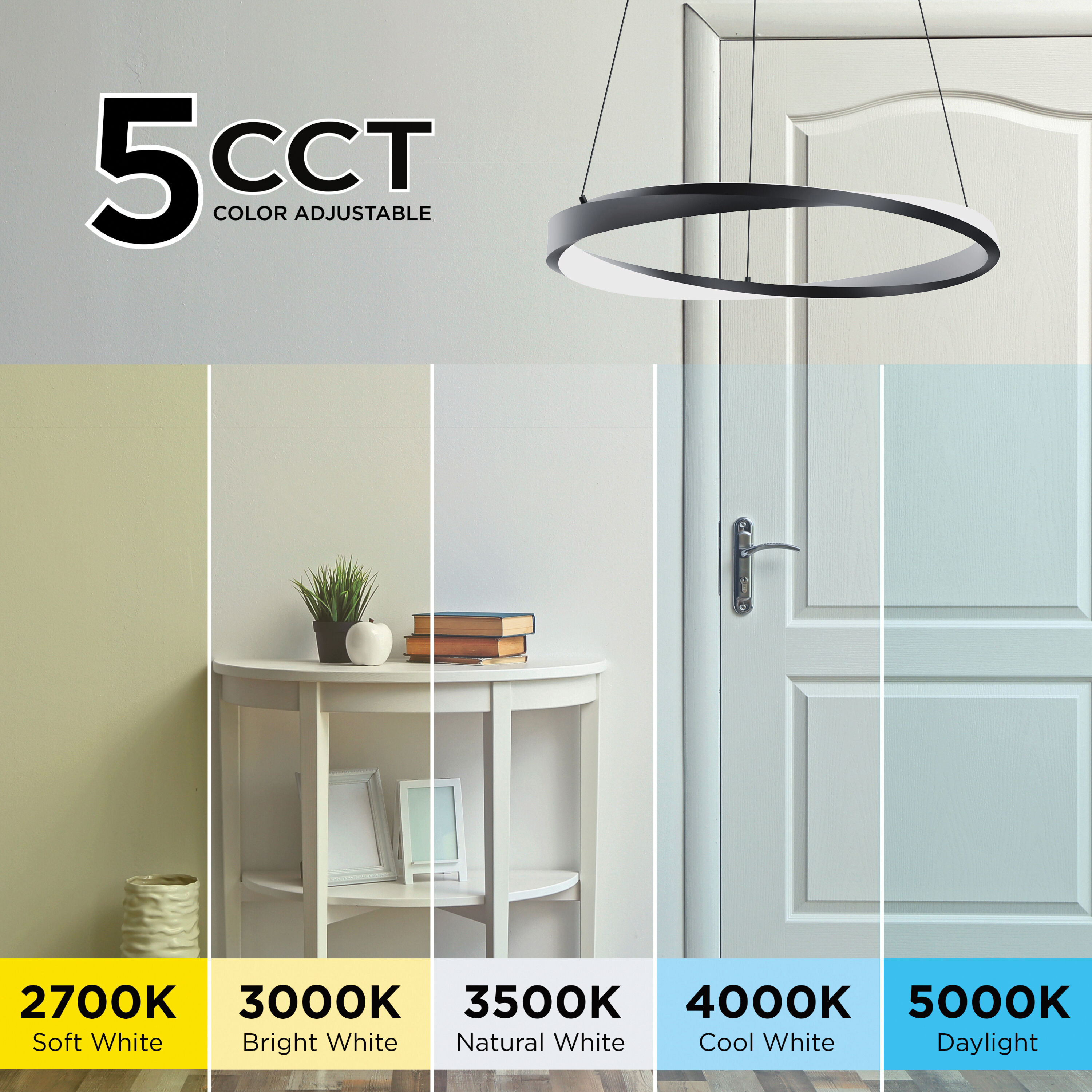 Oberon LED 1.4 inch Black Pendant Ceiling Light