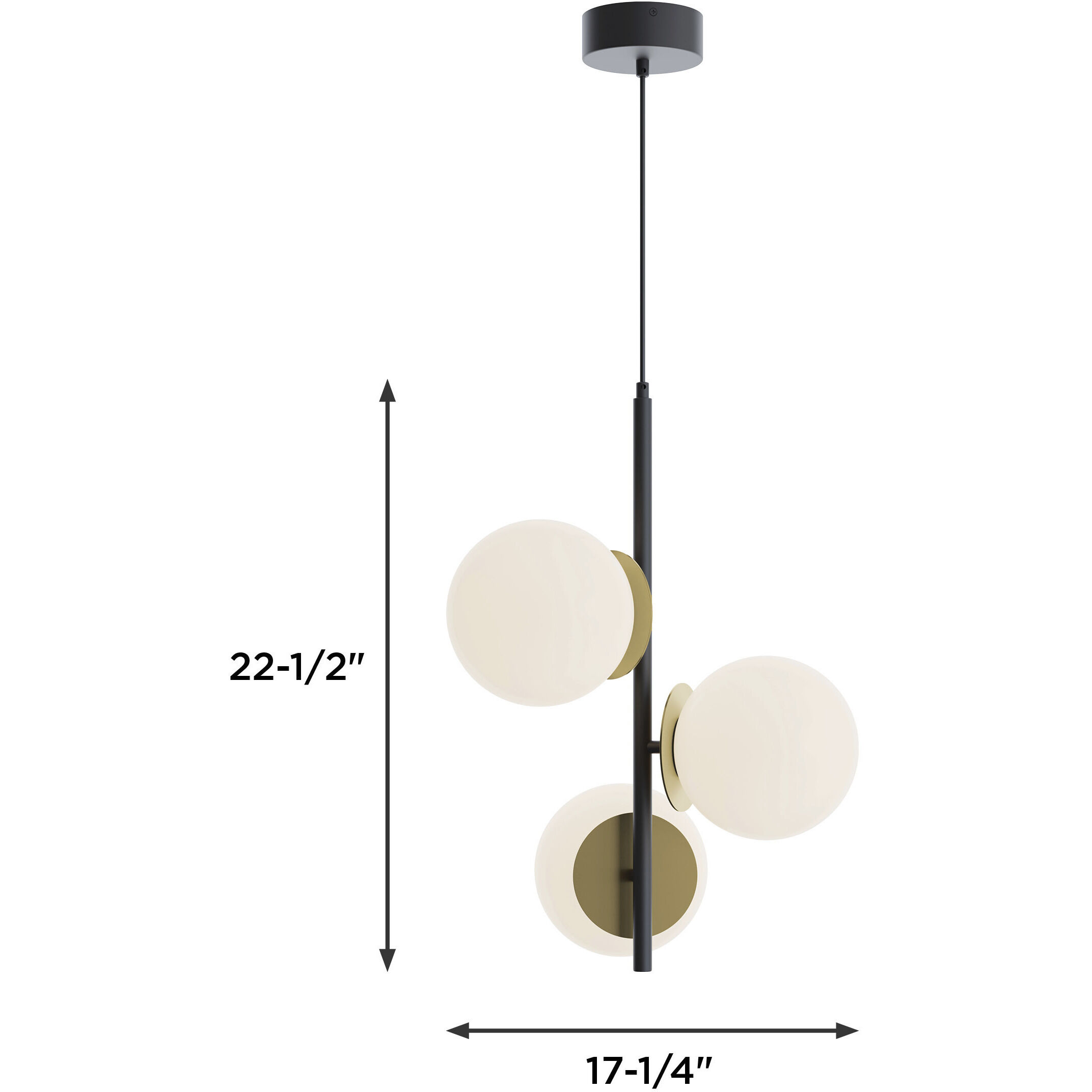 Arren LED 17.25 inch Light Antique Brass Pendant Ceiling Light