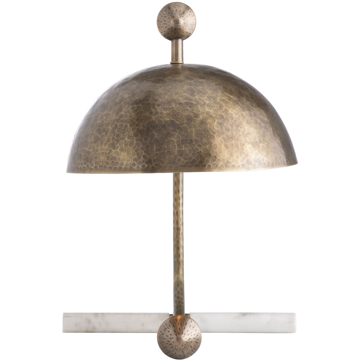 Etna 19 inch Textured Brass / Specked White Marble Table Lamp Portable Light