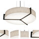 Apex 3 Light 21.25 inch Satin Nickel Pendant Ceiling Light in Jute and Espresso