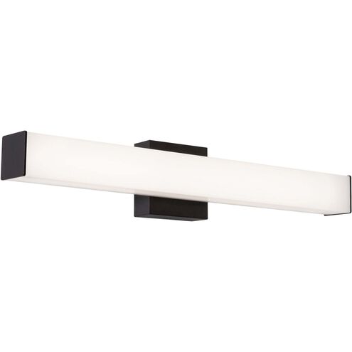 Tad LED 24.7 inch Black Vanity Light Wall Light