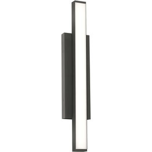 Gale LED 24 inch Textured Black Outdoor Wall Sconce