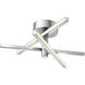 Knoll LED 18.5 inch Polished Chrome Semi Flush Mount Ceiling Light