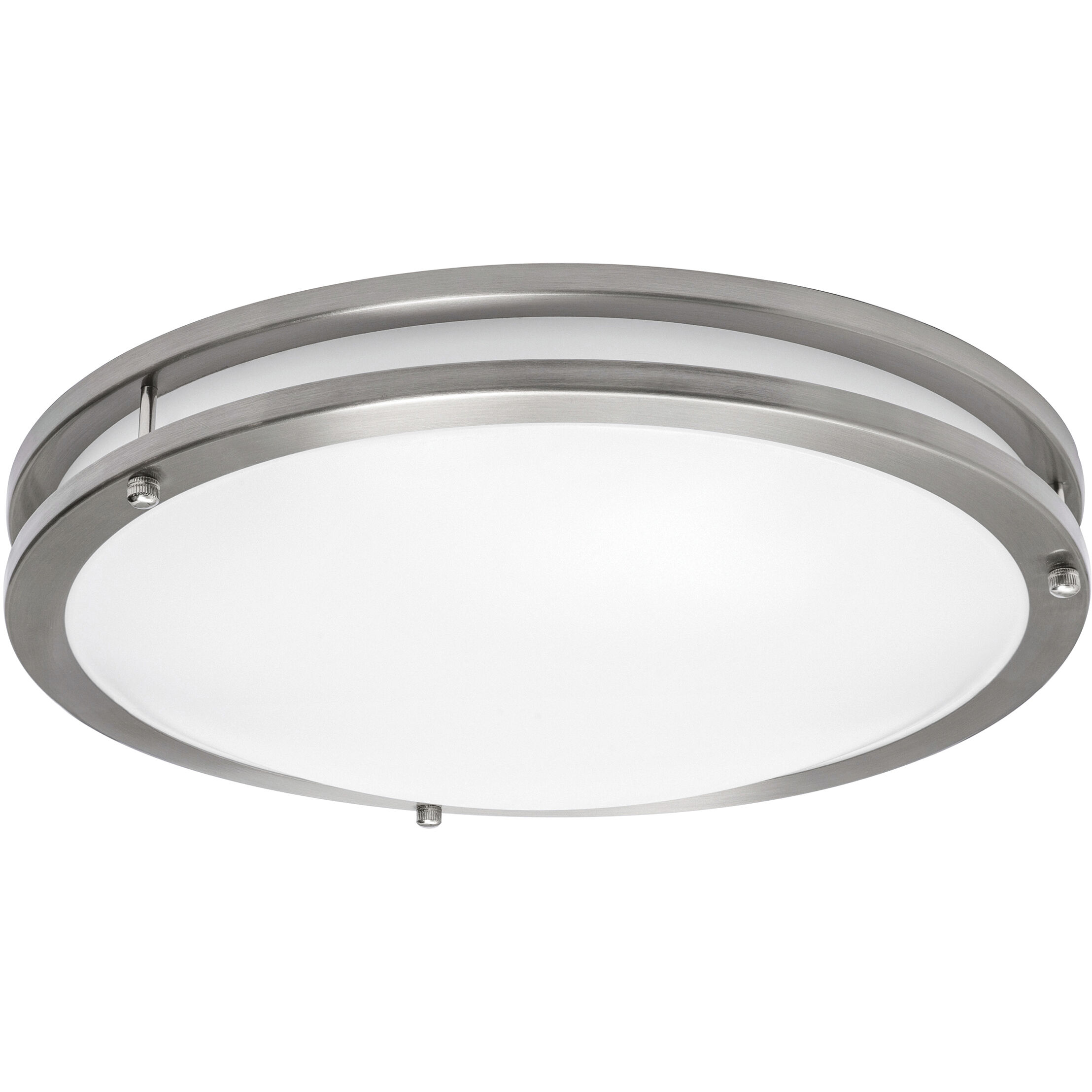 Carlisle LED 14 inch Satin Nickel Flush Mount Ceiling Light