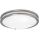 Carlisle LED 14 inch Satin Nickel Flush Mount Ceiling Light
