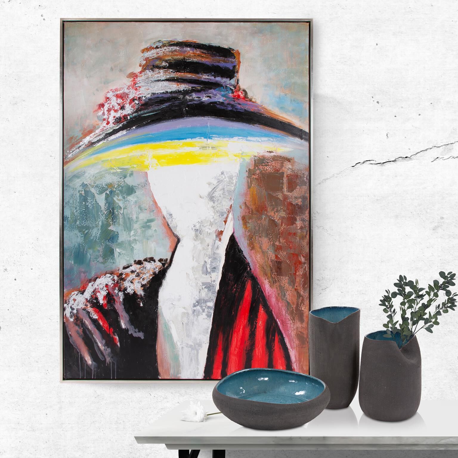 Lady Marta 71 X 49 inch Hand Painted Wall Art