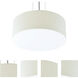 Anton 1 Light 15 inch Satin Nickel Pendant Ceiling Light in Linen White