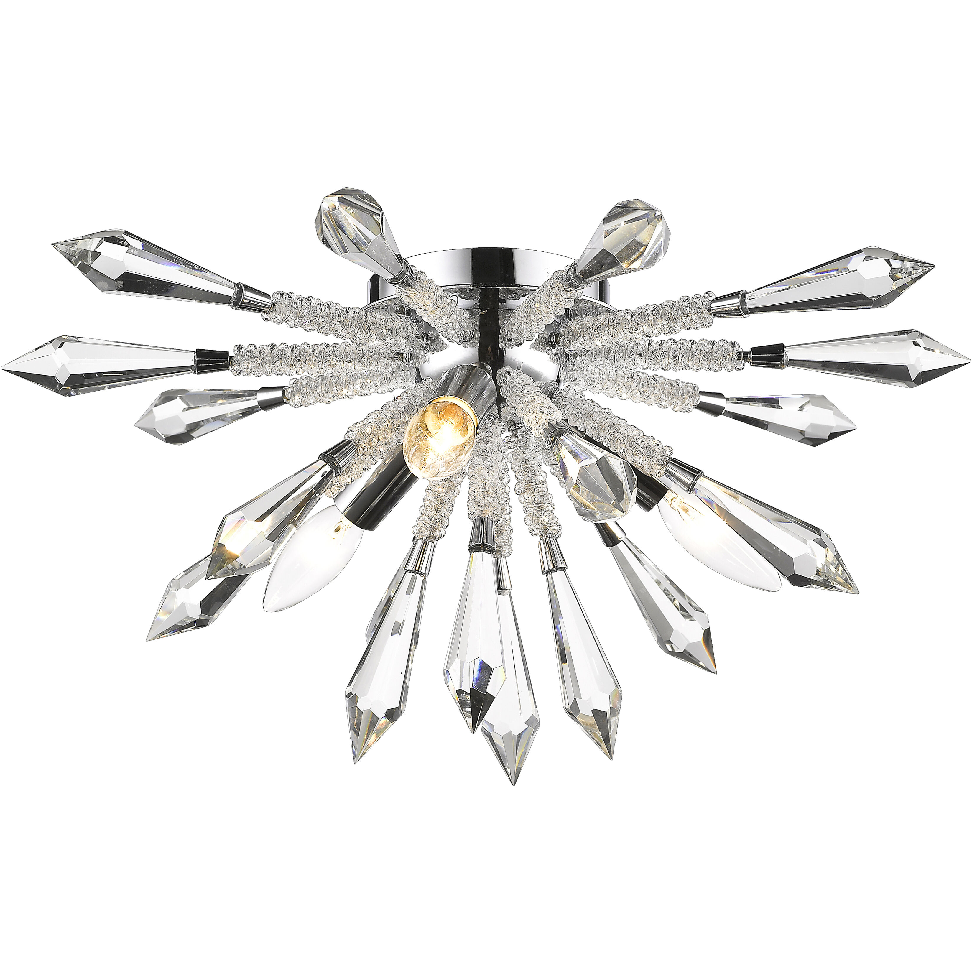 Soleia 3 Light 18 inch Chrome Flush Mount Ceiling Light