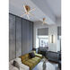 Jaxx LED 15 inch Satin Brass Semi Flush Mount Ceiling Light 