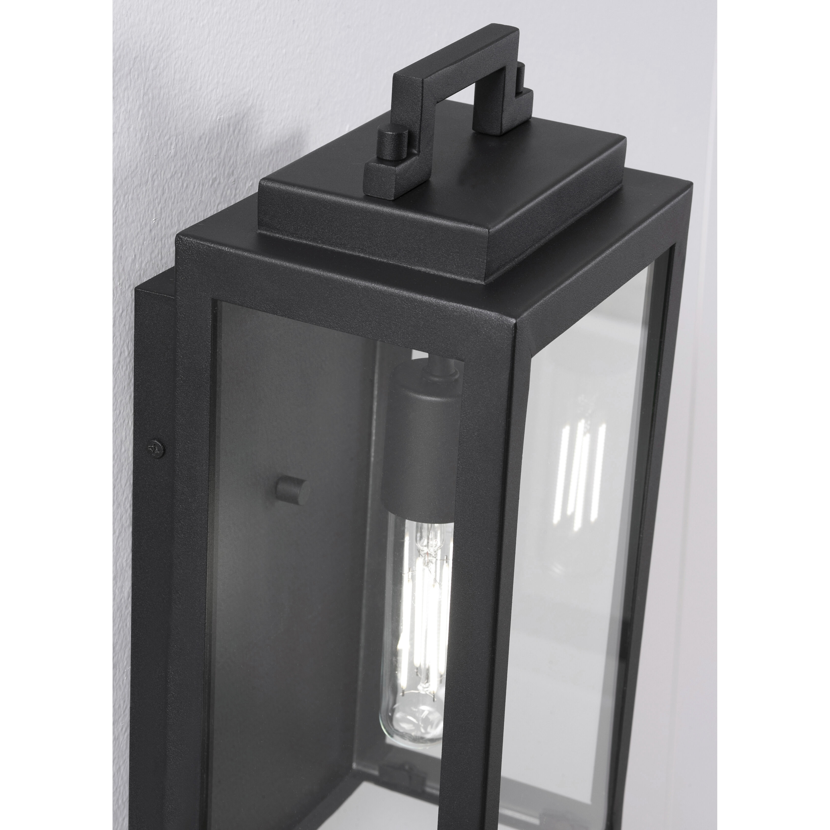 Kansas 1 Light 14.2 inch Black Outdoor Sconce