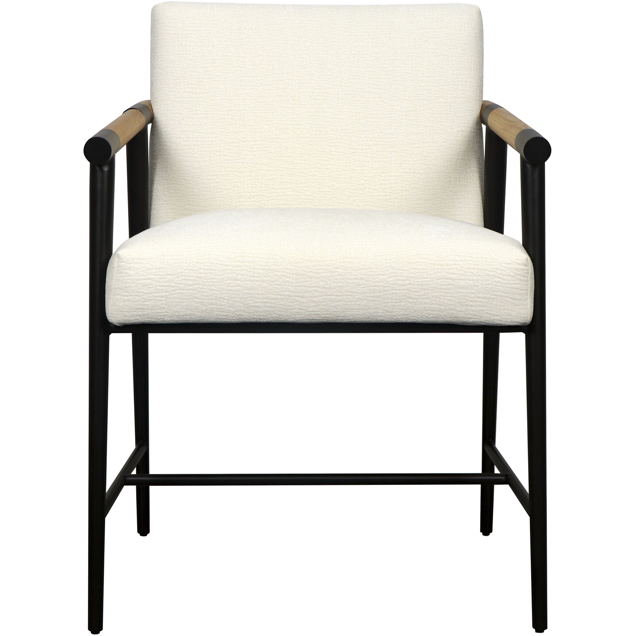 Griffon 38 inch Cream and Black and Natural Bar Stool