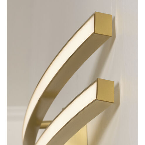 Harper 2 Light 36 inch Satin Brass Vanity Light Wall Light