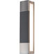 Post LED 4 inch Satin Nickel and Dark Grey ADA Sconce Wall Light