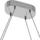 Glo 1 Light 48 inch Satin Nickel Linear Pendant Ceiling Light