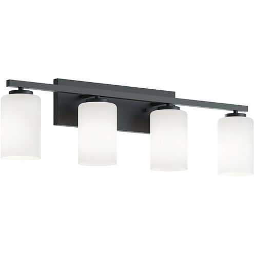 Leo 4 Light 31 inch Black Vanity Light Wall Light