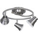 Rail & Spots 3 Light 120 Satin Nickel Fixed Rail Ceiling Light
