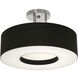 Montclair 2 Light 15 inch Satin Nickel Semi-Flush Mount Ceiling Light in Black
