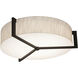 Apex 3 Light 17 inch Espresso Flush Mount Ceiling Light in Jute