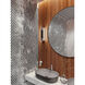 Post LED 4 inch Satin Nickel and Dark Grey ADA Sconce Wall Light