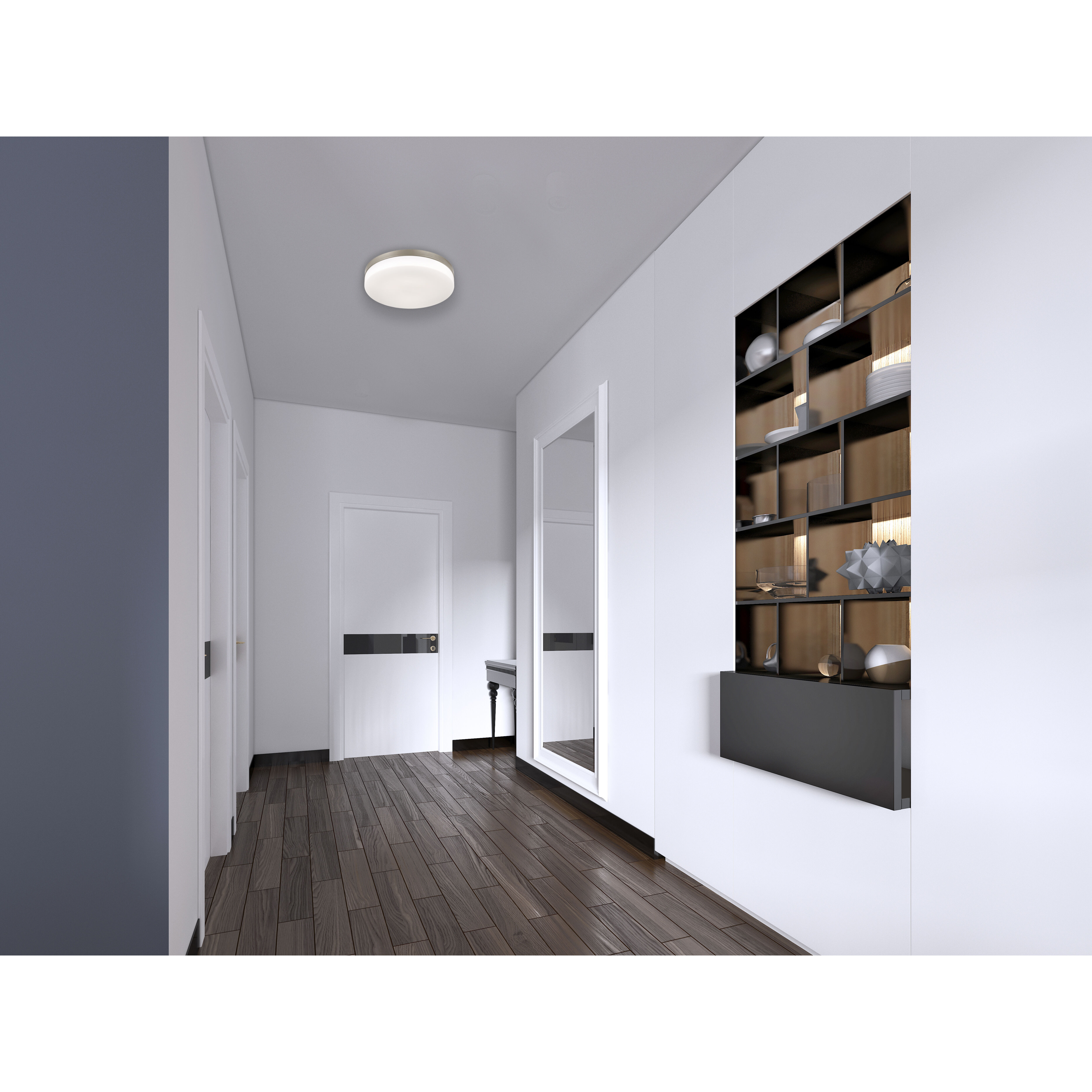 Oscar LED 19 inch Satin Nickel Flush Mount Ceiling Light