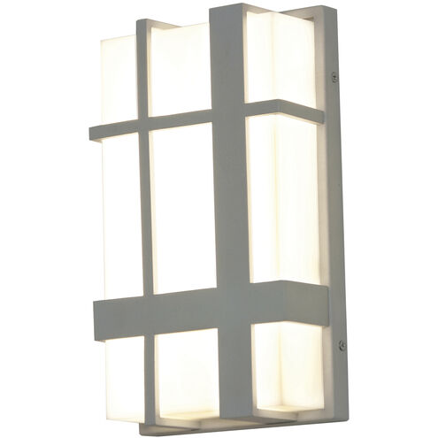 Max LED 12 inch Textured Grey Outdoor Sconce