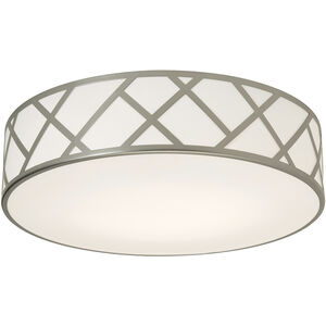 Haven 3 Light 17 inch Satin Nickel Flush Mount Ceiling Light