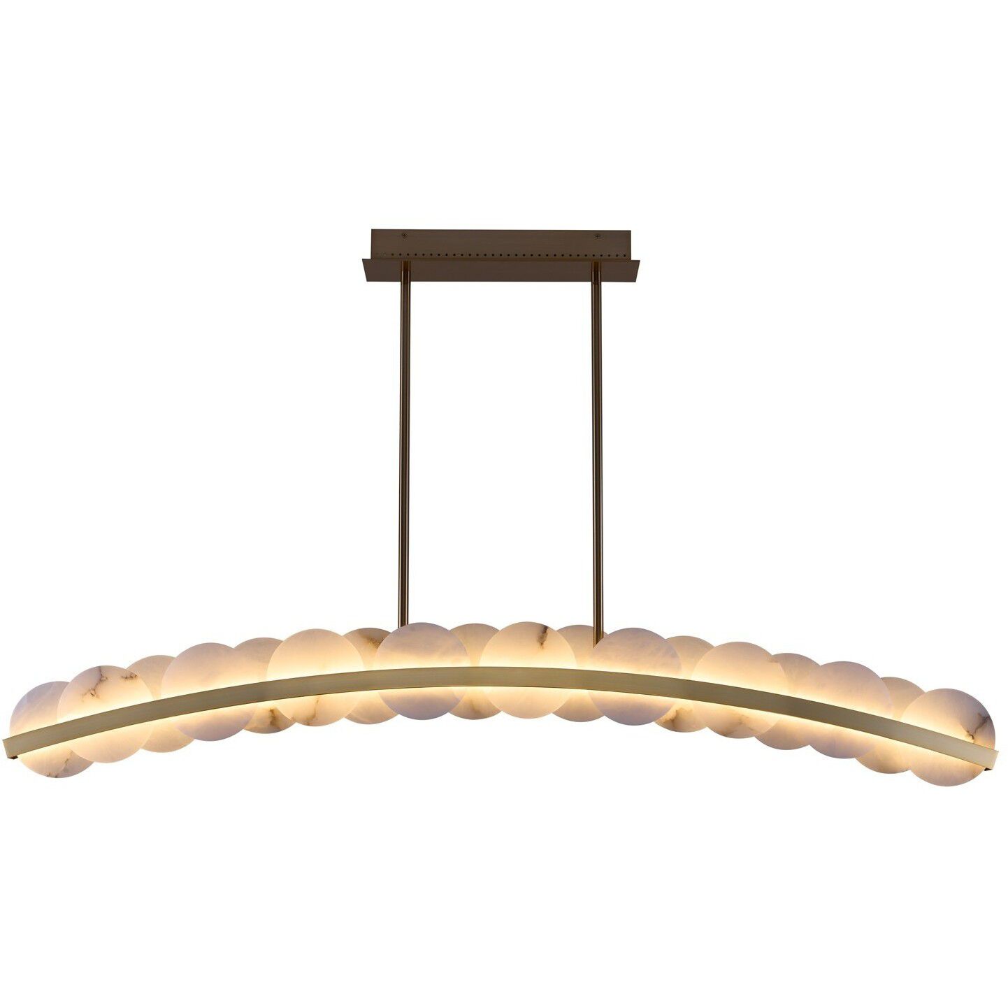 Meridian Island Light Ceiling Light in Winter Brass