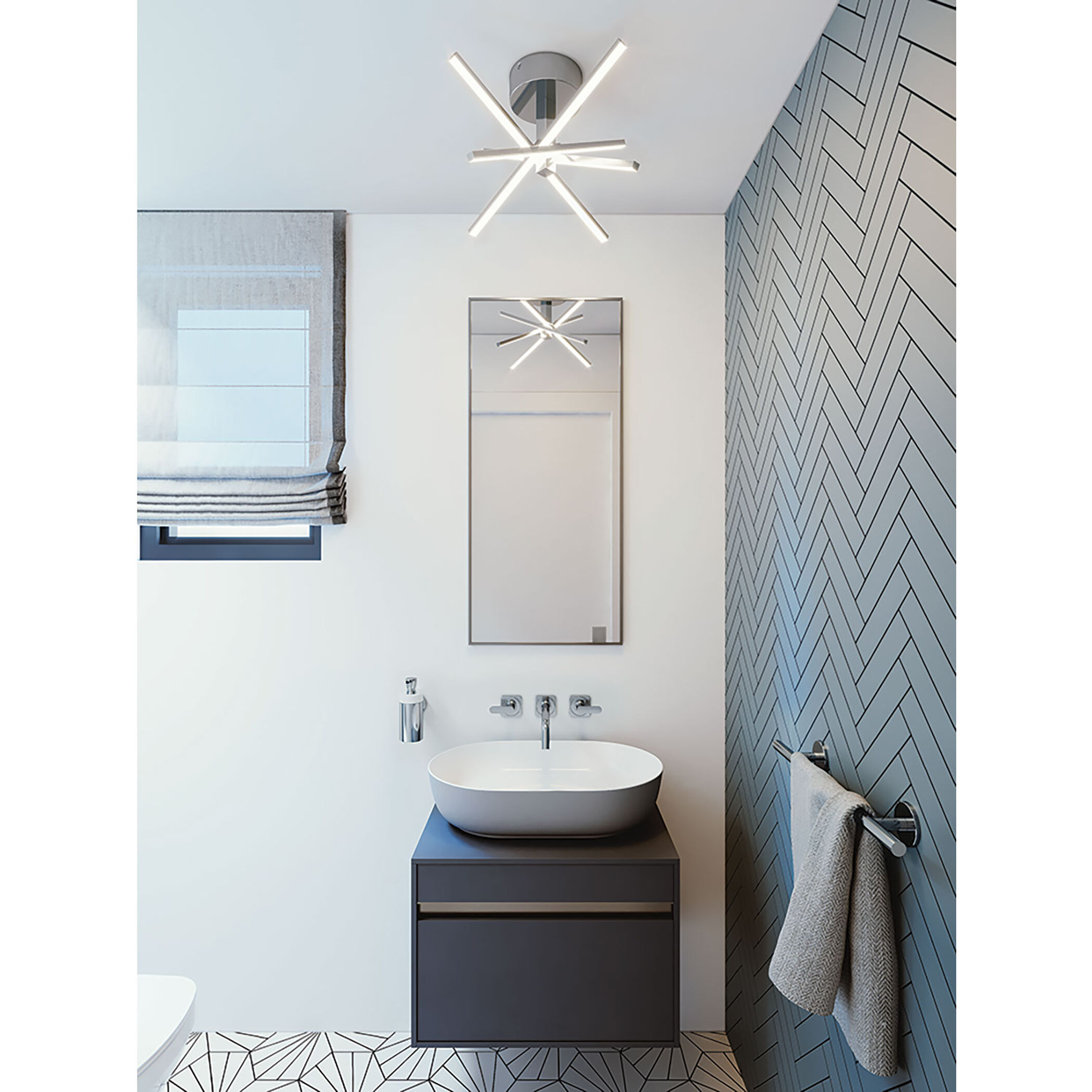 Jaxx LED 15 inch Polished Chrome Flushmount Ceiling Light 
