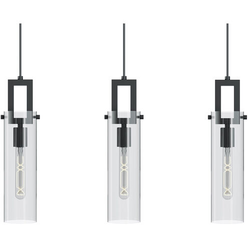 Houston Linear Pendant Ceiling Light in Black