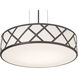 Haven 3 Light 21 inch Black Pendant Ceiling Light