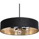 Celine 5 Light 30 inch Black Pendant Ceiling Light, Dual Mount