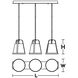 Lizzette Linear Pendant Ceiling Light in Light Antique Brass