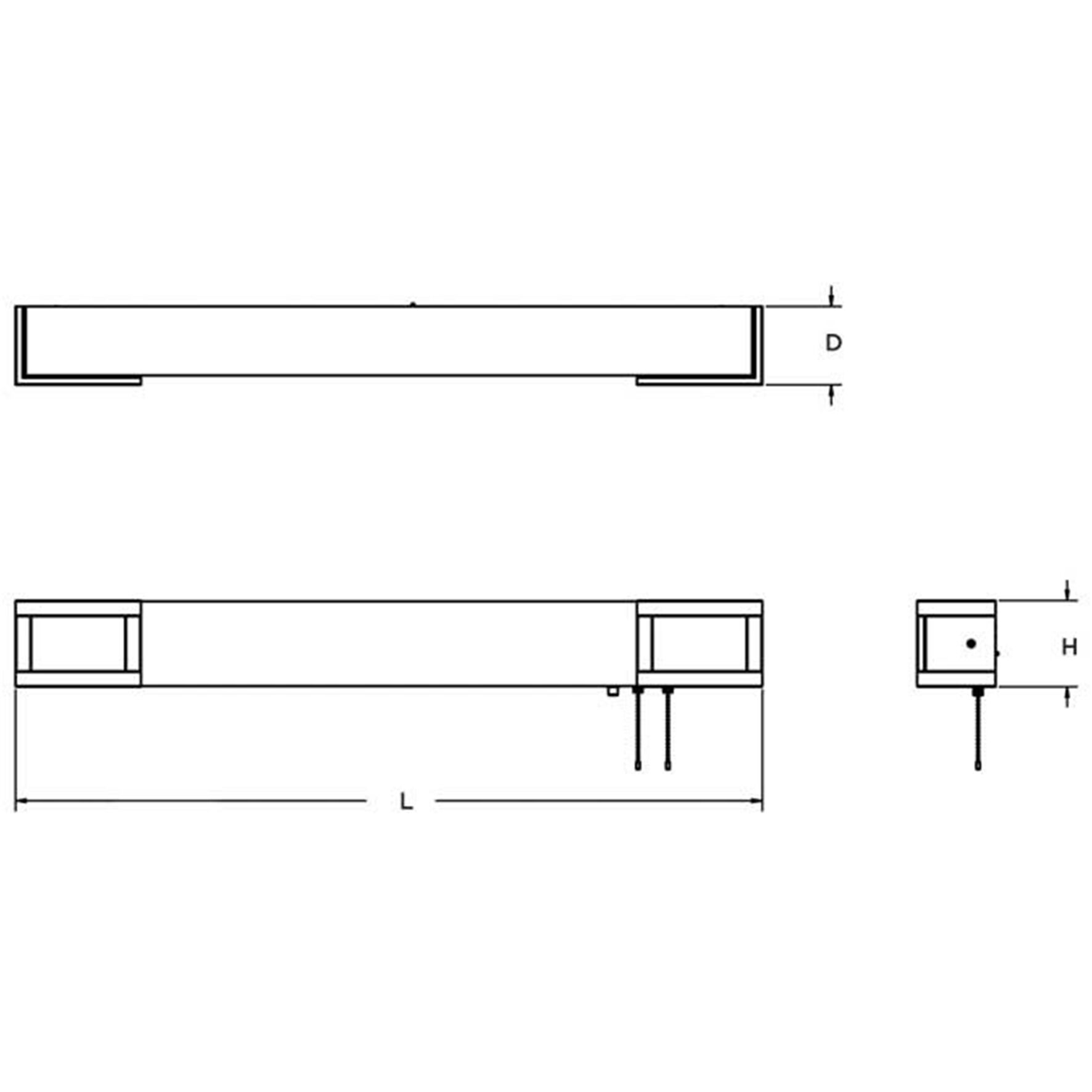 Marquette LED 38 inch Walnut ADA Overbed Wall Light