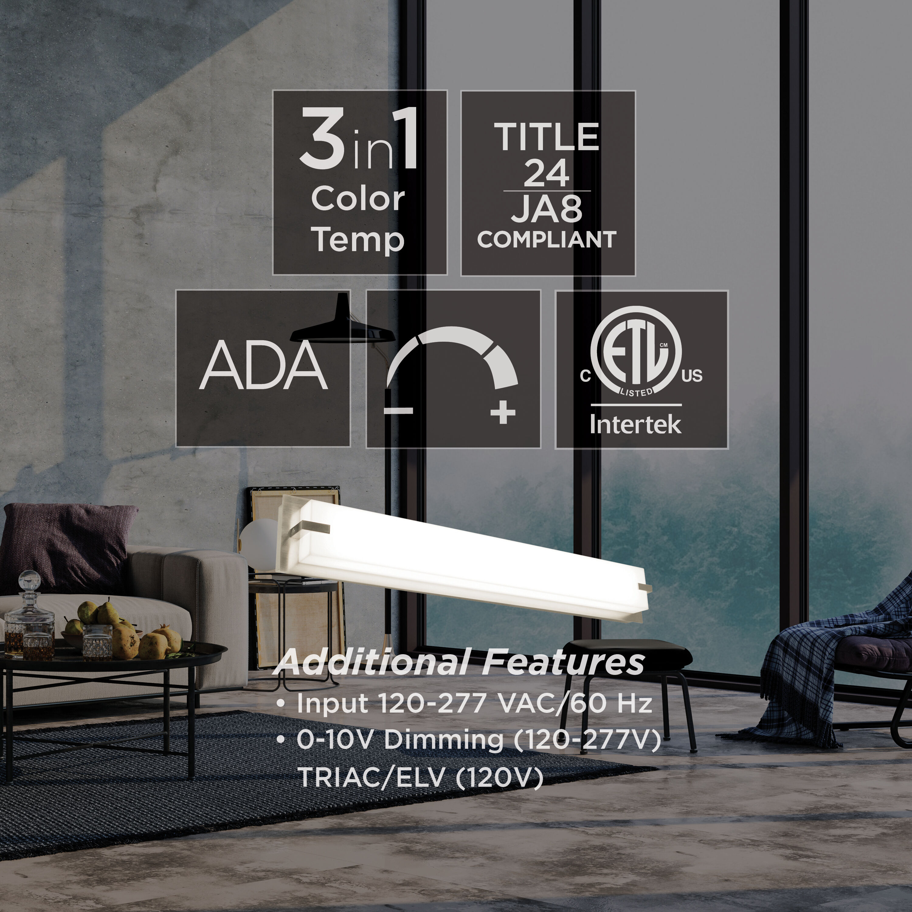 Sinclair 1 Light 27 inch Satin Nickel Bath Vanity Wall Light