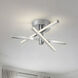 Knoll LED 18.5 inch Polished Chrome Semi Flush Mount Ceiling Light