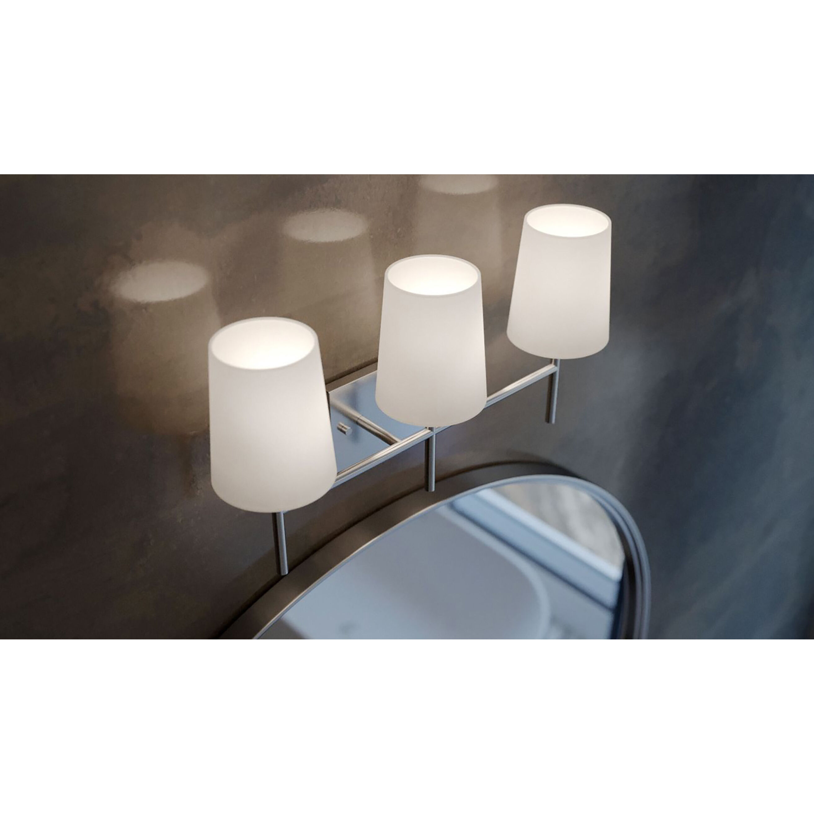 Rose LED 22 inch Satin Nickel Vanity Light Wall Light in 3