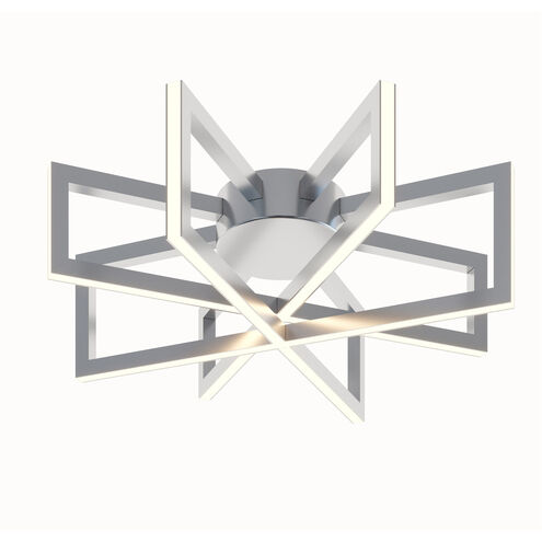 Cass LED 17 inch Satin Nickel Flush Mount Ceiling Light
