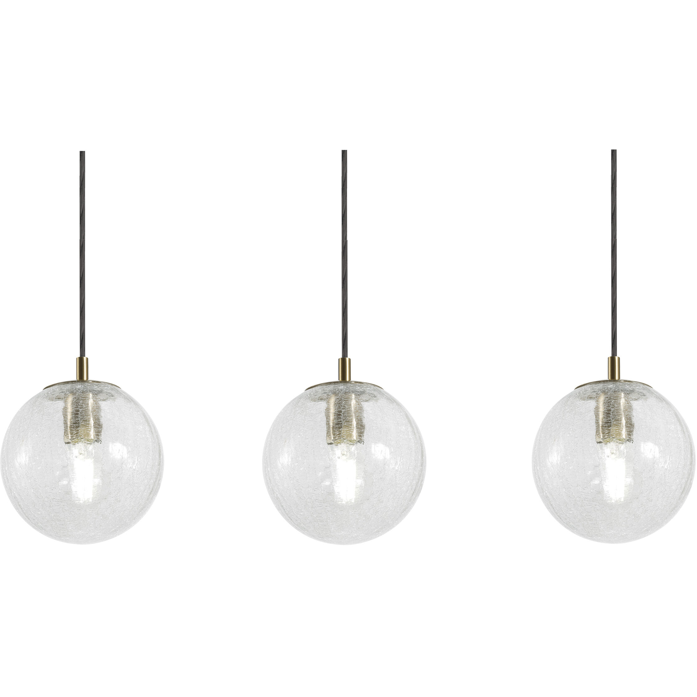 Palla 3 Light 36 inch Light Antique Brass Linear Pendant Ceiling Light