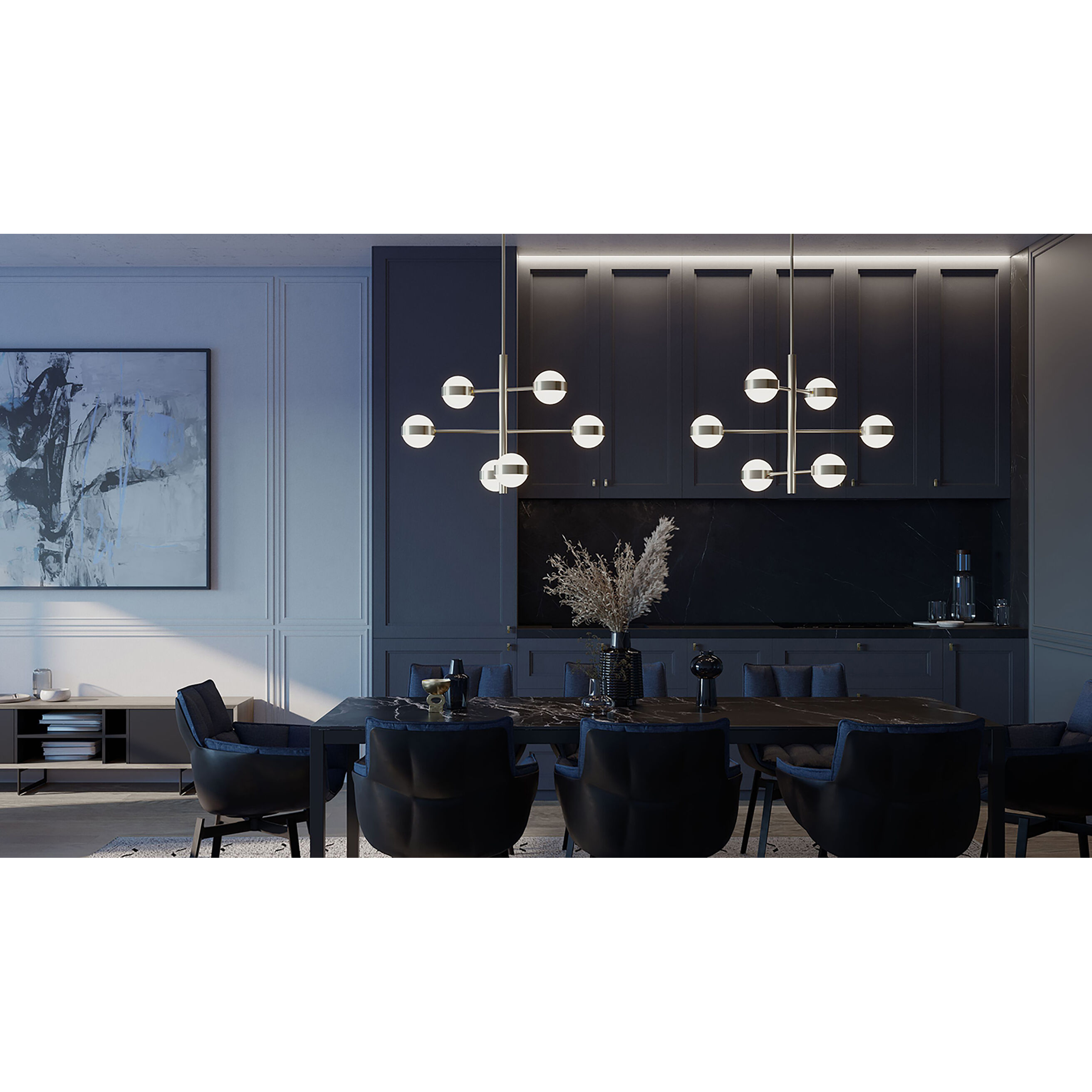 Verona LED 30 inch Satin Nickel Pendant Ceiling Light