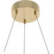 Glo LED 35.57 inch Satin Brass Pendant Ceiling Light