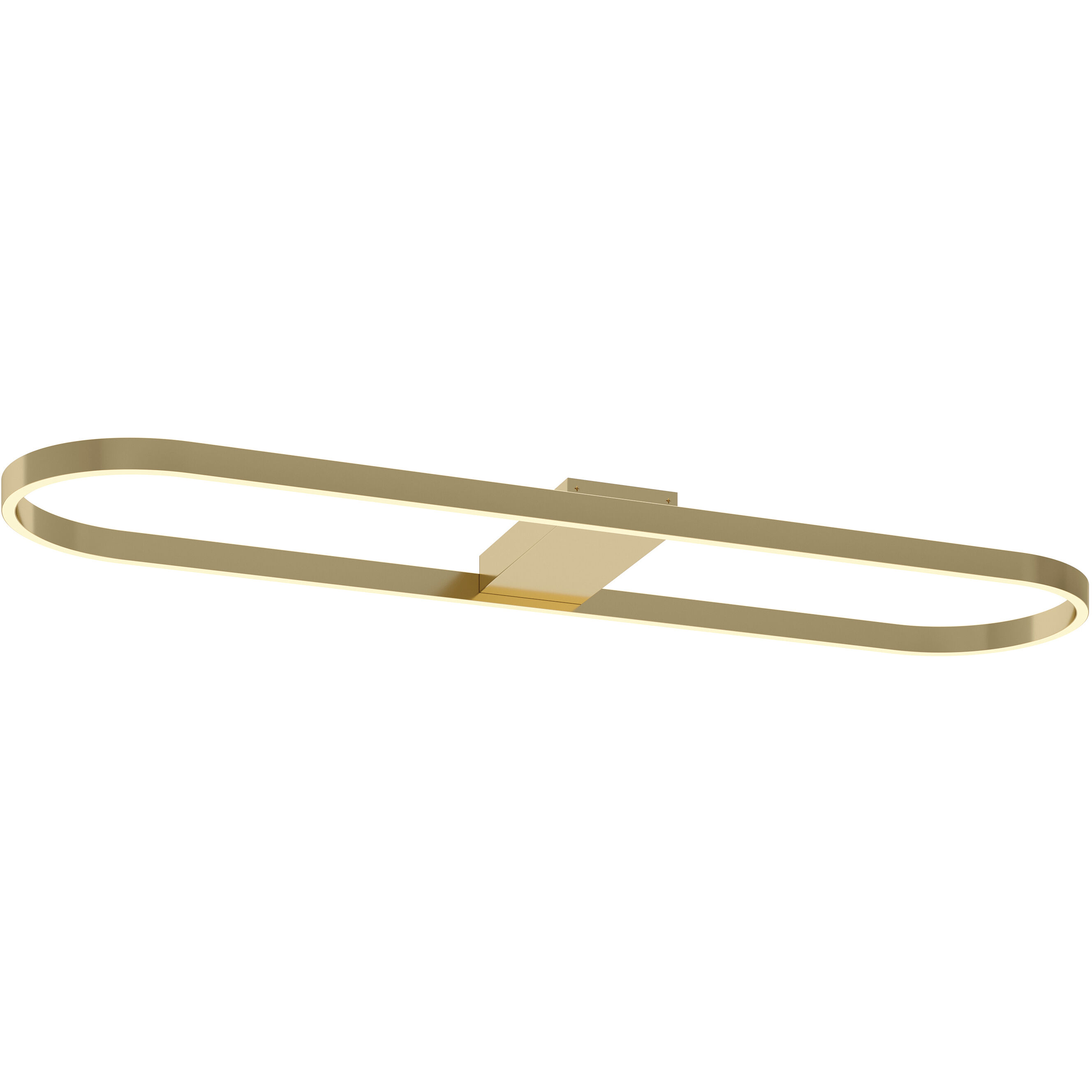 Glo 1 Light 12 inch Satin Brass Semi-Flush Mount Ceiling Light